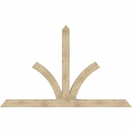 Ekena Millwork Richland Rough Sawn Timber Gable Bracket, Douglas Fir, 108"W x 68"H x 6"D x 6"F, 15/12 Pitch GBW108X68X0606RIC00RDF